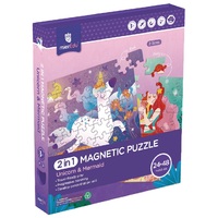mierEdu - 2 in 1 Travel Magnetic Puzzle - Unicorns and Mermaids