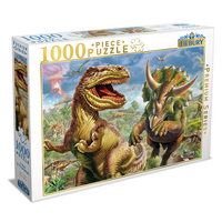Tilbury - T-Rex & Triceratops Puzzle 1000pc