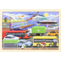 Masterkidz - Wooden Jigsaw Puzzle - Transport 20pc