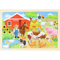 Masterkidz - Wooden Jigsaw Puzzle - Farm 20pc