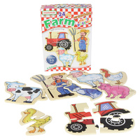 Masterkidz - Wooden Mini Puzzles - Farm