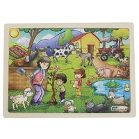 Masterkidz - Wooden Jigsaw Puzzle - Happy Farming 20pc