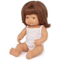 Miniland - Baby Doll European Girl Red Hair 38cm