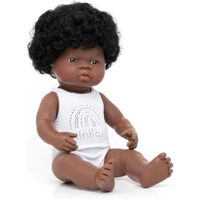 Miniland - Baby Doll African Boy 38cm