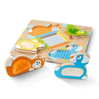 Melissa & Doug - First Play - Touch & Feel Puzzle - Peek-a-Boo Pets