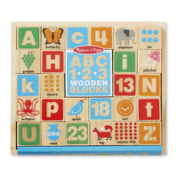 Melissa & Doug - ABC-123 Wooden Blocks
