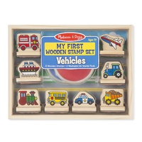 Melissa & Doug - My First Wooden Stamp Set - Vehicles