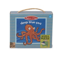 Melissa & Doug - Natural Play - Book and Puzzle - Deep Blue Sea