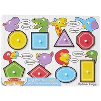 Melissa & Doug - Shapes Peg Puzzle - 8pc