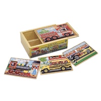 Melissa & Doug - Vehicles Jigsaw Puzzles In A Box 12pc