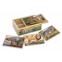 Melissa & Doug - Wild Animals Puzzles in a Box - 12pc