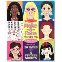 Melissa & Doug - Make-a-Face Sticker Pad Fashion Faces