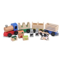 Melissa & Doug - Wooden Animal Farm Train
