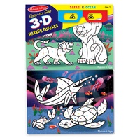 Melissa & Doug - Easy-to-See 3D Marker Puzzle - Safari/Ocean