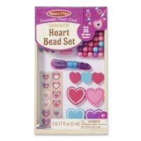 Melissa & Doug - Decorate-Your-Own Wooden Heart Bead Set