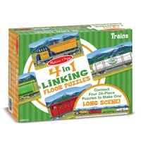 Melissa & Doug - Linking Floor Puzzles - Train (24pc x 4)
