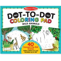 Melissa & Doug - ABC 123 Dot-to-Dot Colouring Pad - Wild Animals