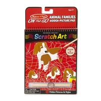 Melissa & Doug - On The Go - Scratch Art Hidden-Picture Pad - Animal Families