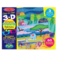 Melissa & Doug - Easy-to-See 3D - Reusable Sticker - Habitats