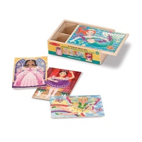 Melissa & Doug - Fanciful Friends Puzzles in a Box 12pc
