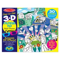 Melissa & Doug - Easy-to-See 3D - Colouring Pad - Pink