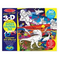 Melissa & Doug - Easy-to-See 3D - Colouring Pad - Blue