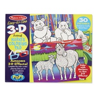 Melissa & Doug - Easy-to-See 3D - Colouring Pad - Animals