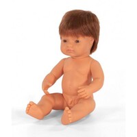 Miniland - Baby Doll European Boy with Red Hair 38cm