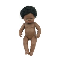 Miniland - Baby Doll African Girl 38cm