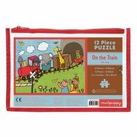 Mudpuppy - On The Train Pouch Puzzle 12pce