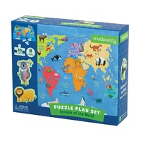 Mudpuppy - Puzzle Play Set - Animals of the World