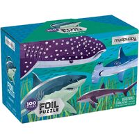 Mudpuppy - Sharks Foil Puzzle 100pc