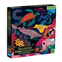 Mudpuppy - Ocean Illuminated Glow in the Dark Family Puzzle 500pc (DAMAGED BOX)