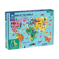 Mudpuppy - Map of the World Puzzle 78pc