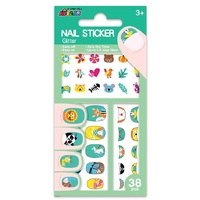 Avenir - Nail Stickers - Glitter Animals