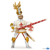 Papo - White Knight Fleur De Lys Figurine