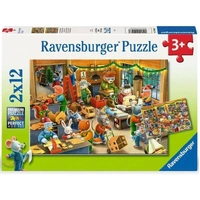 Ravensburger - Christmas Toy Factory Puzzle 2x12pc