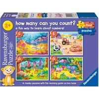 Ravensburger - My First Puzzles - How Many Can You Count? (4 puzzles)