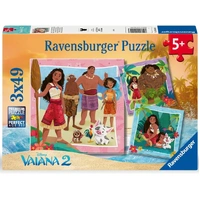 Ravensburger - Disney Moana Off to New Adventures Puzzle 3x49pc