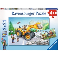 Ravensburger - Diggers At Work Puzzle 2x24pc