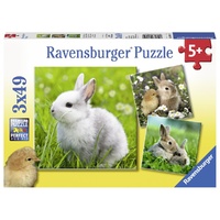 Ravensburger - Cute Bunnies Puzzle 3x49pc