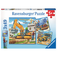 Ravensburger - Construction Vehicle Puzzle 3x49pc