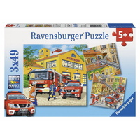Ravensburger - Fire Brigade Run Puzzle 3x49pc