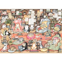 Ravensburger - Crazy Cats Bingley’s Bookclub Puzzle 1000pc