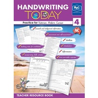 Handwriting Today Victorian Modern Cursive Teacher Resource Book, Year 4