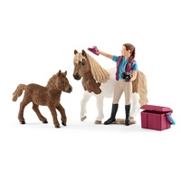 Schleich - Stablehand with Shetland Ponies 42362
