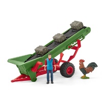 Schleich - Hay Conveyor with Farmer 42377