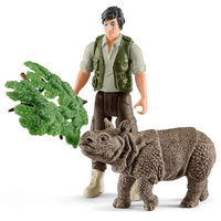 Schleich - Ranger & Rhinoceros Starter Set 42428