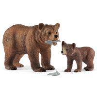 Schleich - Grizzly Bear Mother with Cub 42473