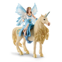 Schleich - Eyela Riding on Golden Unicorn 42508